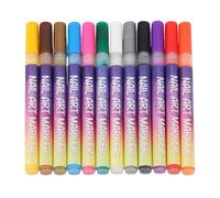Annadue Stylos d'art d'ongle, Stylos de Vernis à Ongles Acryliques de 12 Couleurs, Marqueurs de Peinture 'ongle de Séchage Rapide pour la Manucure de Salon à la Maison de Bricolage, 'ongle de