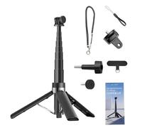 Annadue Support de Caméra Trépied Portable, Angle de Hauteur Réglable Flexible pour la Réalisation de Films, Petit Bâton de Selfie Léger de Voyage pour Caméras Hero
