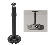 Annadue Support de Montage de Projecteur avec Bras Télescopique à Filetage de 1/4 Pouces, Support de Plafond Mural Réglable à Rotation de 360 degrés pour Petit Projecteur Home Cinéma