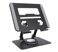Annadue Support de Tablette, Support de Support Réglable à Base Rotative à 360 Degrés avec Conception Pliable et Ventilation Ouverte, pour Les Tablettes électroniques de 5,8 à 12,9 (Black)