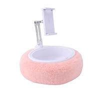 Annadue Support d'oreiller pour Tablette, Support d'oreiller pour Tablette en Peluche Douce avec Bol Amovible, de Téléphone Rotatif Réglable sur Le Lit pour Le (Bol Simple Rose Clair (5-8,7 Pouces))