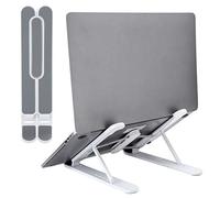 Annadue Support pour Ordinateur Portable, Support pour Ordinateur Portable Pliable pour Ordinateur Portable, Support pour Ordinateur Portable ventilé Réglable en Hauteur (Blanc)