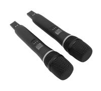 Annadue Système de Microphone sans Fil, Deux Micros sans Fil avec Récepteur Rechargeable, Microphone Vocal Anti-hurlement pour karaoké, Chant, Discours à la Maison