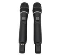 Annadue Système de Microphone sans Fil, Deux Micros sans Fil Portables, Récepteur Rechargeable Plug and Play avec Anti-hurlement pour Chanter karaoké Discours à la Maison