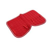 Annadue Tapis de Selle, Tapis de Selle Tout Usage à Double Corde, de de Cheval Doux et Respirant avec Sangle de Main pour Chevaux (Rouge)