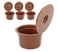 Annadue Tasse de Filtre à Capsules de café Rechargeable Réutilisable, Accessoires de Remplacement 3 Pièces pour Machine à café Caffitaly, Filtre à Capsules de en d'acier Inoxydable