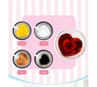 Annadue Tasse en Verre Double Paroi en Forme de Coeur, Verre Mug