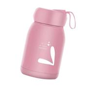 Annadue Tasse Isolée, Double Couche 330 Ml, Petite Tasse Portable en Forme de Lapin Mignon pour les Voyages, les Sports de Plein Air, d'eau Chaude de Dessin animé avec une Bonne étanchéité (PINK)