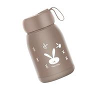 Annadue Tasse Isolée, Double Couche 330 Ml, Petite Tasse Portable en Forme de Lapin Mignon pour les Voyages, les Sports de Plein Air, d'eau Chaude de Dessin animé avec une Bonne étanchéité (Café)