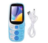 Annadue Téléphone 2G de Téléphone Portable Senior de Grande clé, Téléphone Mobile de Base pour Les Personnes âgées, Lampe de Poche, Radio FM, Volume Fort, 2G Triple Sim, Batterie (Blue)