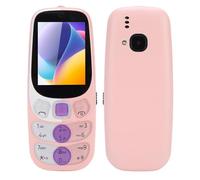 Annadue Téléphone 2G de Téléphone Portable Senior de Grande clé, Téléphone Mobile de Base pour Les Personnes âgées, Lampe de Poche, Radio FM, Volume Fort, 2G Triple Sim, Batterie (Pink)