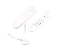 Annadue Téléphone Filaire avec Touches Lumineuses, Support Téléphonique Fixe Mural, Pause, Recomposition du Dernier Numéro pour Le Bureau à Domicile, Blanc