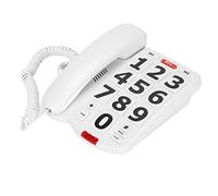 Annadue Téléphone Fixe LD-265 pour Personnes âgées, Téléphone Fixe avec Gros Boutons et Son Super Fort, Numérotation Rapide M1 M2, Adapté aux Personnes âgées Malvoyantes et Malentendantes