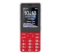 Annadue Téléphone Portable débloqué pour Personnes âgées, écran 2,4 Pouces, Double SIM 2G, Gros Bouton, avec Urgence SOS, Haut-Parleur D'appel, Réveil, Calculatrice (Rouge)