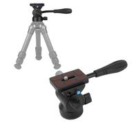 Annadue Tête Fluide à Rotation Horizontale à 360 Degrés et Verticale 180 Degrés avec Système D'amortissement Hydraulique centré sur L'humain, pour Appareil Photo, Téléphone, Caméra