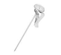 Annadue Thermomètre à café Suspendu, Jauge de Température Réglable avec Clip, Outil de Cuisine pour Préparer la Mousse de Lait, Thermomètre en Acier Inoxydable pour la Cuisson du Sucre (long)