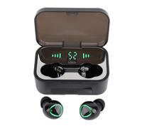 Annadue Traducteur de Langue Bluetooth Earbud Headphones, 144 Langues Dispositif de Traduction Instantanée en Ligne, Temps de Jeu 6H, écouteurs en Face à Face avec Boîtier de Chargement (Black)