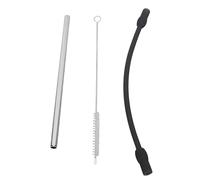 Annadue Tube de Remplacement de Machine à café, Tuyau de Lait en Acier Inoxydable et en Silicone avec Brosse de Nettoyage, Accessoires de Mousseur de Cafetière pour