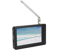 Annadue TV Portable 5 Pouces, Moniteur LCD TV Numérique de Poche Rechargeable avec Tuner, Prise en de la Carte USB/TF, Mini Télévision Numérique ISDB-T pour Le Camping, la