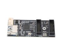 Annadue USB 3,2 à Double Carte D'extension 19pin, USB 3.2 Gen1 5 Gbps en Tête du Panneau Avant avec Double Connecteur 19pin pour la Carte Mère de la Carte Mère de Bureau