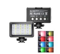 Annadue Video LED à L'épreuve de l'eau, Température de Couleur Réglable de 2500k à 9000K avec Batterie de 2000mAh Construite, pour la Photographie sous-Marine de Plongée (RGB)