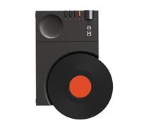 Annadue Vintage Record Bluetooth Speaker with Digital Clock (Black) | Platine vinyle rétro, haut-parleur simple Hi Fi, autonomie de 10 heures, batterie 1200 mAh, décoration de bureau à domicile