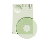 Annadue Vintage Record Bluetooth Speaker with Digital Clock (Green) | Platine vinyle rétro, haut-parleur simple Hi Fi, autonomie de 10 heures, batterie 1200 mAh, décoration de bureau à domicile