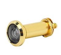 Annadue Visionneuse de Porte Antivol, Angle de Vision de 220 Degrés, Judas de sécurité Domestique avec Couvercle Arrière, Accessoires de Porte Domestique, 2 Pièces (Or simple 14, ouverture 14-16,