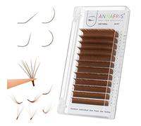 ANNAFRIS Extension De Cils Marron Brun Colorés 0.07 C 8-15mm Mix Cils à Cils Colored Eyelashs Extentions Faux Cils(Brown,0.07 C MIX)