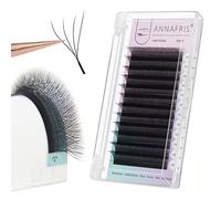 ANNAFRIS Extensions Cils 4D W Préfait Bouquet Cils 0.07mm C Curl 13mm Premade Fan Eyelash Russe Volume Lash Cluster Faux-Cils professionnel（0.07-C,13mm）