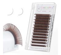 ANNAFRIS Individuel Colorés Extension de Cils à Cils Classique Eyelashs Extentions Colored Faux Cils(MorandiMocha0.07D,8-15)