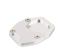 ANNAKETZPW Pied Béquille Latérale Agrandir Extension De Béquille Latérale CNC, Accessoires De Moto pour Forza750 2021 2022 2023, Coussinet D'agrandissement Support Béquille Moto(Silver)