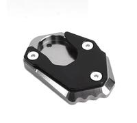 ANNAKETZPW Pied Béquille Latérale Agrandir Extension Latérale De Béquille CNC pour Moto, Plaque De Support pour Kawasaki, pour ER6N, pour ER6F, pour Z650 Support Béquille Moto(Titanium)