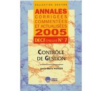 Annales 2005 corrigees commentees decf n Anne-Marie Keiser (Auteur)