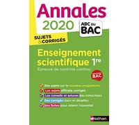 Annales ABC du Bac 2020 Enseignement Scientifique 1re