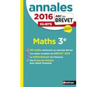 Annales ABC du BREVET 2016 Maths 3e