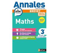 Carole Feugère – Annales ABC du Brevet 2026 : Maths 3e – Sujets non corrigés + fiches – Broché
