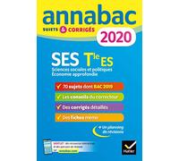 Annales Annabac 2020 SES Tle ES Spécifique & spécialités: sujets et corrigés du bac Terminale ES