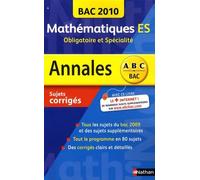 Annales Bac 2010, Mathématiques ES: Obligatoire et Spécialité