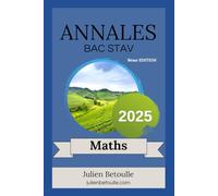 Annales bac techno agricole STAV Maths 2025