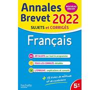 Annales Brevet 2022 Français