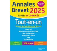Annales BREVET 2025 - Tout-en-un 3e (Toutes les matières) - sujets et corrigés - Brigitte Réauté - Hachette Education - broché - Scolaire / Universitaire