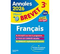 Hachette Pratique – Annales Brevet 2026 : Français 3e – sujets et corrigés