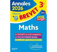 Hachette Pratique – Annales Brevet 2026 : Maths 3e – sujets et corrigés