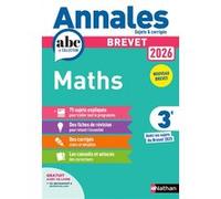 Carole Feugère – Annales ABC du Brevet 2026 – Maths 3e – Sujets & corrigés – Broché