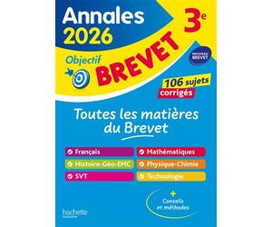 Annales Brevet 2026 - Tout-en-un 3e - sujets et corrigés - Brigitte Réauté - Hachette Education - broché - Scolaire / Universitaire