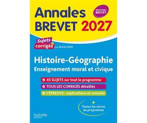 Annales Brevet 2027 - Histoire-géo-EMC 3e - sujets et corrigés - Christophe Saïsse - Hachette Education - broché - Scolaire / Universitaire