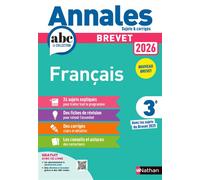 Thomas Bouhours – Annales ABC Brevet 2026 Français 3e – Sujets & corrigés, fiches – Broché
