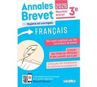 Annales Brevet - Français - 3e - 2026 Collectif (Auteur)
