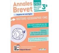 Annales Brevet - Histoire-Géographie-EMC - 3e - 2026 Collectif rue des écoles (Auteur)